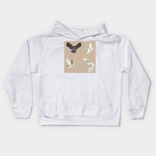 Soaring Owls Peach Kids Hoodie